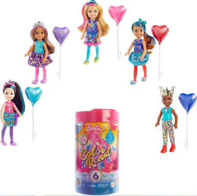Barbie Color Reveal Renk Değiştiren Sürpriz Chelsea Parti Seri 4 GWC62 - Thumbnail