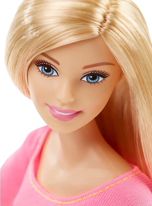 Barbie Infinite Motion Doll, Blonde - Black Leggings, Pink T-Shirt, Blonde Long Hair - DHL82