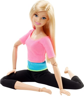 Barbie Infinite Motion Doll, Blonde - Black Leggings, Pink T-Shirt, Blonde Long Hair - DHL82 - Thumbnail