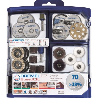 Dremel - Dremel 70 Parça SpeedClic çok amaçlı aksesuar seti (SC725)