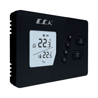 Eca Poly Comfort 200 B Kablosuz Dijital Oda Termostatı Siyah - Thumbnail