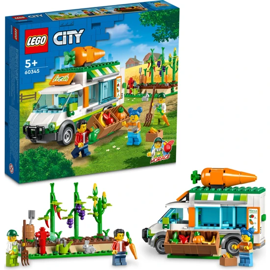 Lego 60345 City Çiftçi Pazarı Minibüsü - Thumbnail