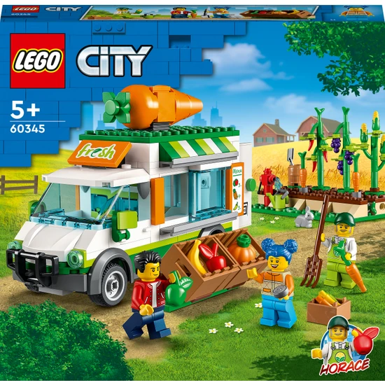 Lego 60345 City Çiftçi Pazarı Minibüsü - Thumbnail