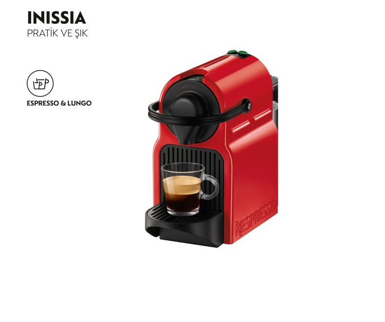 Nespresso C40 Inissia Kapsüllü Kahve Makinesi Kırmızı