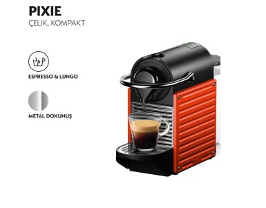 Nespresso C61 Pixie Kapsüllü Kahve Makinesi Kırmızı - Thumbnail