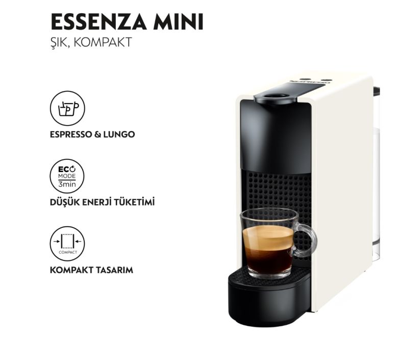 Nespresso Essenza Mini C30 Kapsül Kahve Makinesi Beyaz