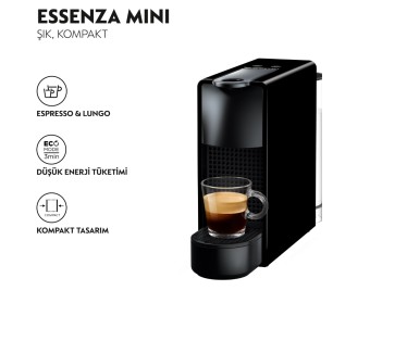 Nespresso Essenza Mini C30 Kapsül Kahve Makinesi Siyah - Thumbnail