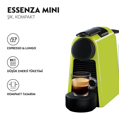 Nespresso Essenza Mini D30 Kahve Makinesi Yeşil - Thumbnail