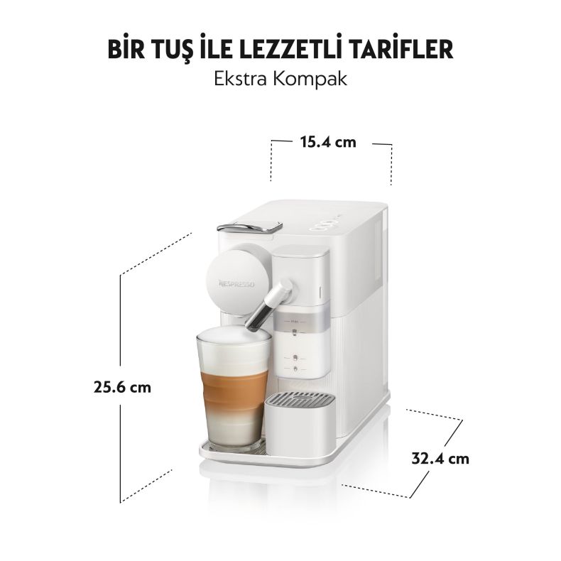 Nespresso F121 Lattissima One Kapsüllü Espresso ve Kahve Makinesi Beyaz