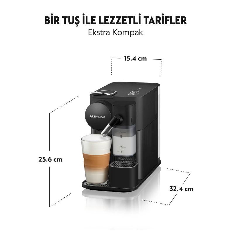 Nespresso F121 Lattissima One Kapsüllü Espresso ve Kahve Makinesi Siyah