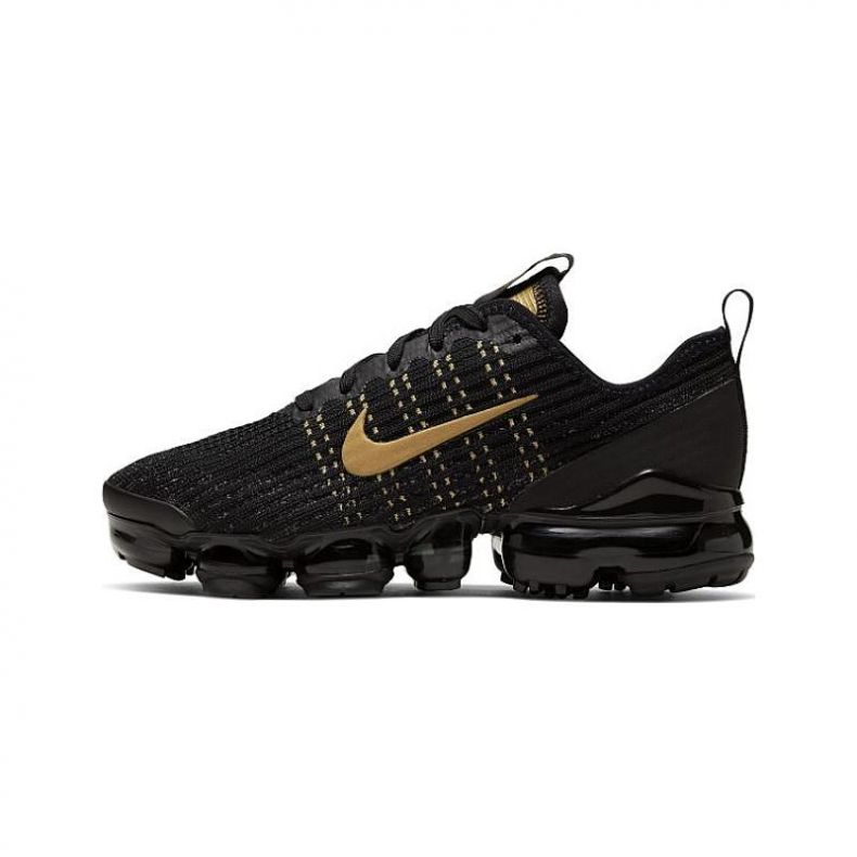 Nike Air Vapormax Flyknit 3 GS Siyah Metalik Altın Bq5238 004 Ayakkabı