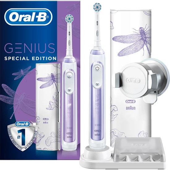 Oral-B - Oral-B Genius Dragonfly Orchid Purple 10000 Şarj Edilebilir Diş Fırçası