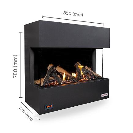  Revega H75ab Seramik Camlı Hermetik Doğalgazlı Şömine 6kw