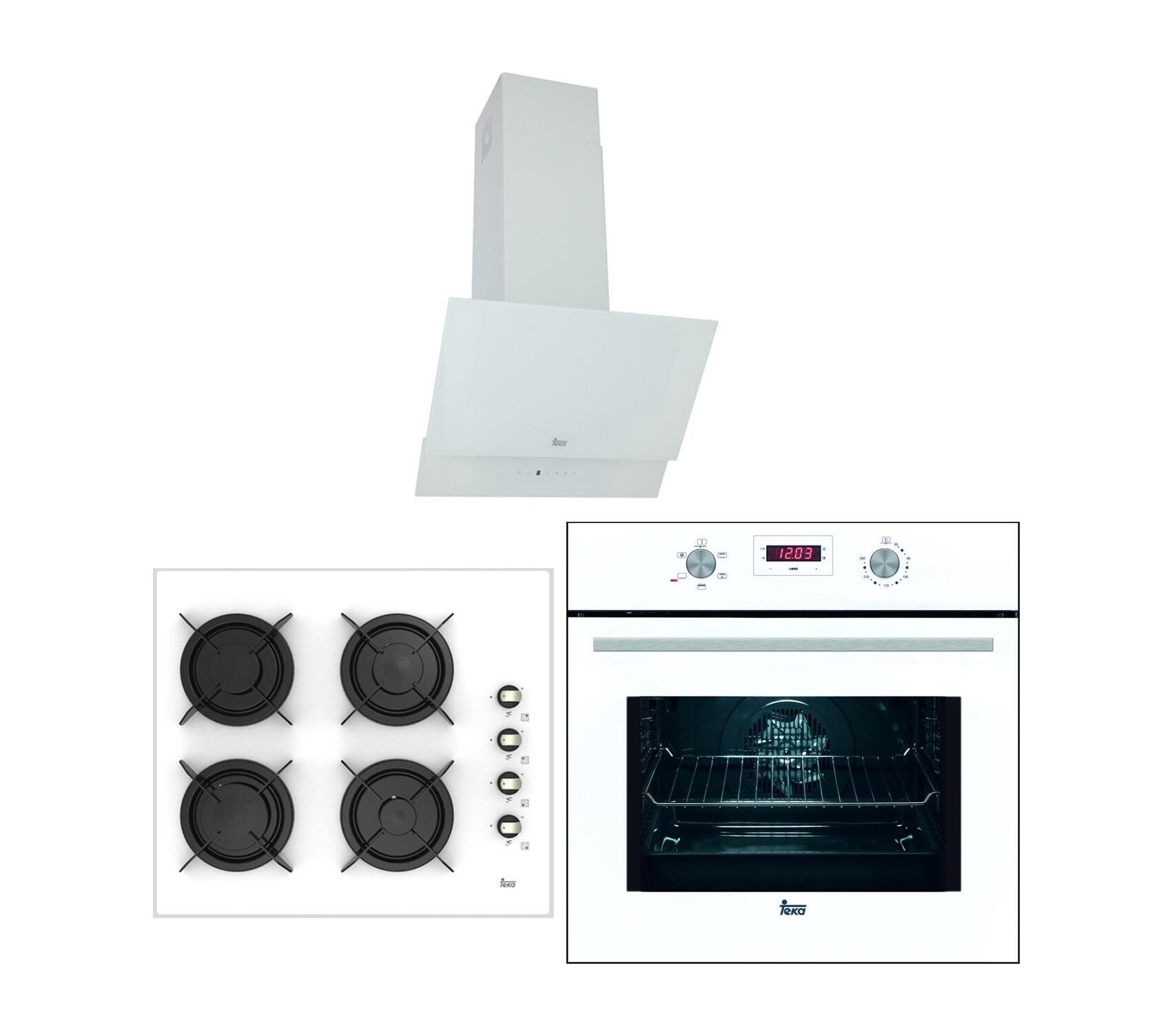  Teka Chef 6 Beyaz Ankastre Set (ocak + Fırın + Davlumbaz)