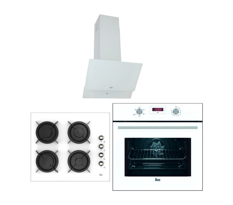 Teka Chef 6 Beyaz Ankastre Set (Ocak + Fırın + Davlumbaz)